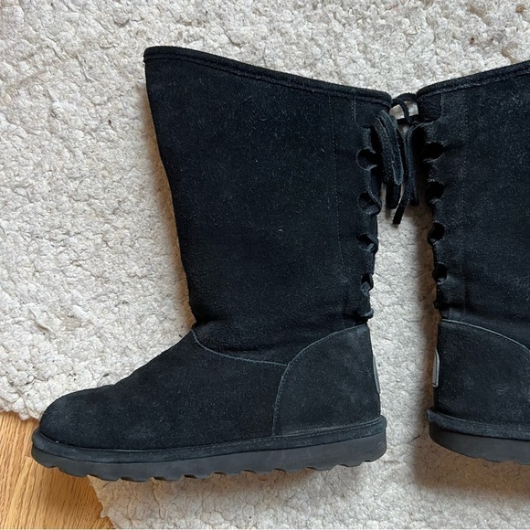 BEARPAW Women's Phylly Black Suede Women's Classic Boots Size 9 - Picture 2 of 13